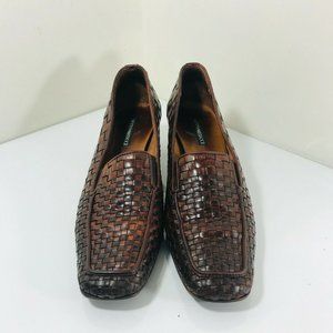 SESTO MEUCCI  Size 9.5 Brown Woven Leather Shoes